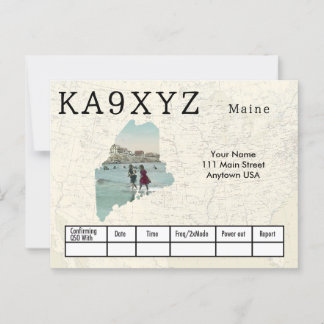 Votre carte postale QSL personnalisée en forme de