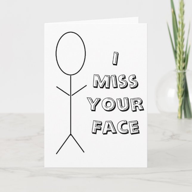 Votre carte visage me manque (Devant)