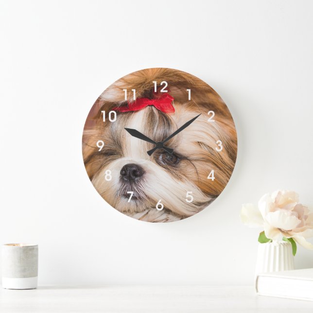 Votre chien chiot photo horloge visage montre (Maison)