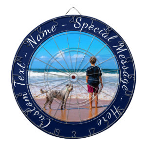 Votre Cible de flechettes photo avec texte personn