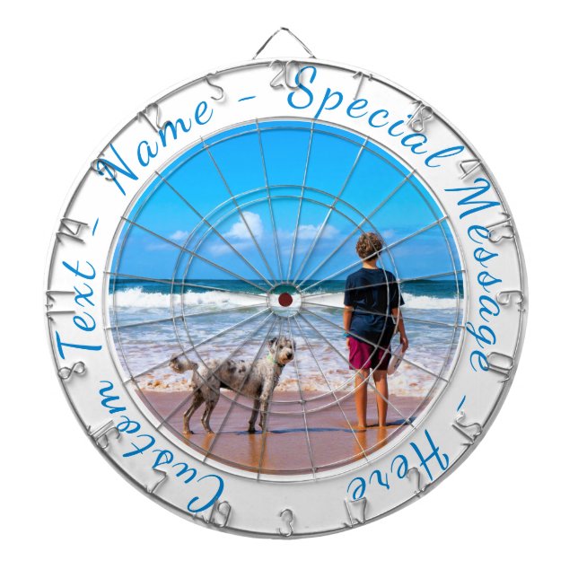 Votre Cible de flechettes photo préférée avec text (Devant)