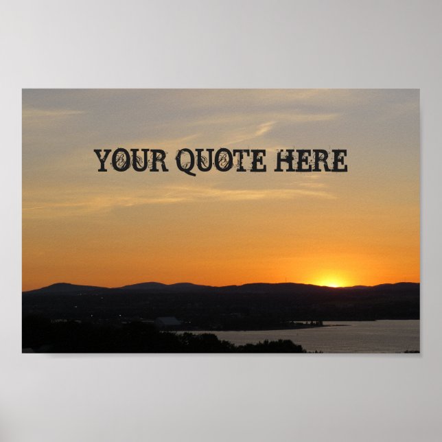 Votre citation ici Poster du coucher de soleil (Devant)