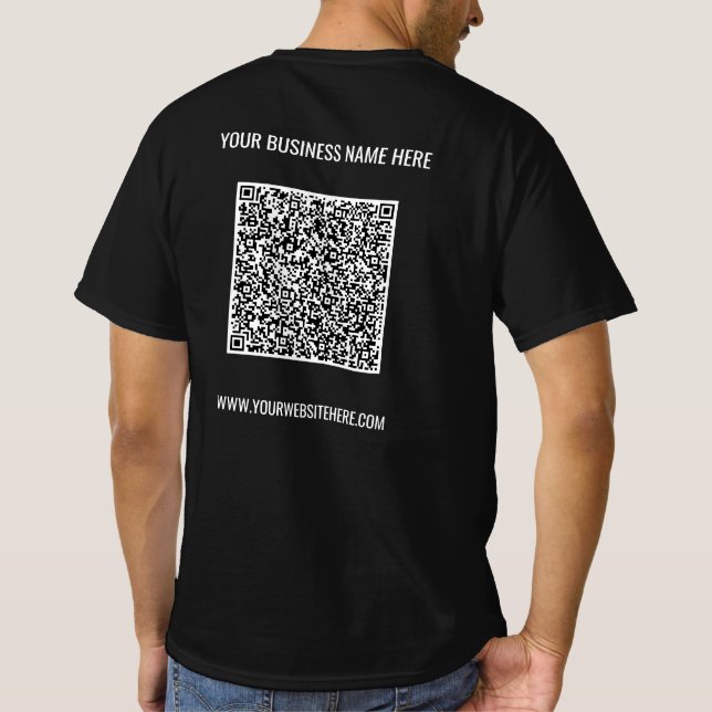 Votre code QR Custom Text Company T-Shirt Modèle (Dos)