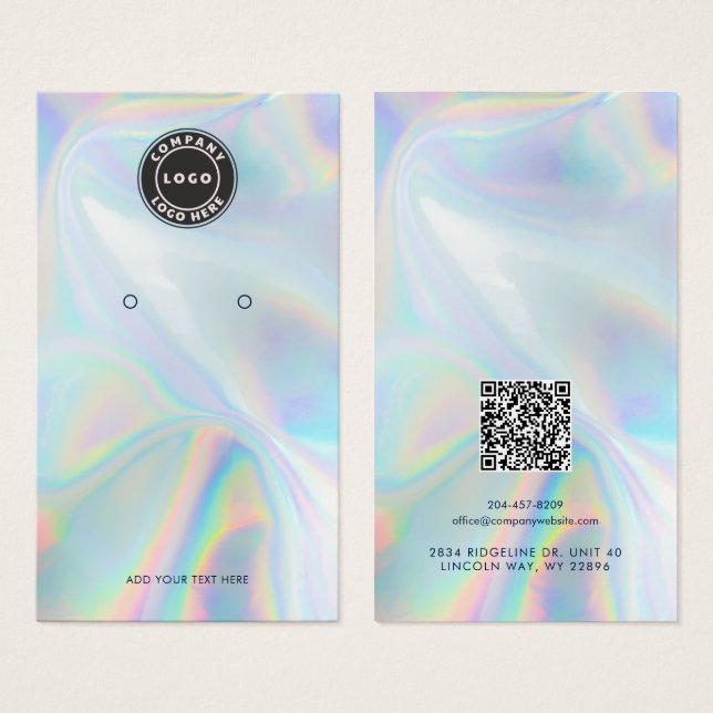 Votre code QR de logo Carte de présentation de bou (Devant & derrière)