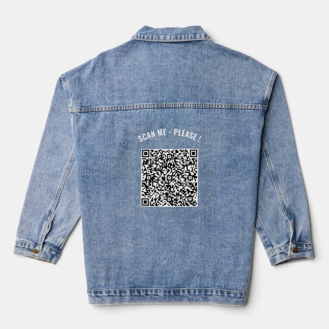 Votre code QR Denim Jacket Exemple de texte person (Verso)