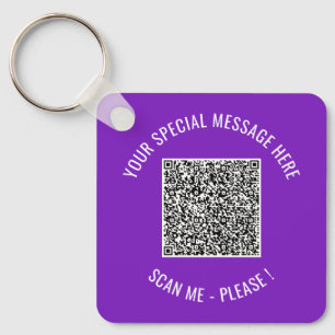 Votre code QR et texte personnalisé et porte-clés