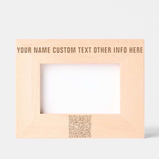Votre code QR et vos cadres texte personnalisés (Recto)