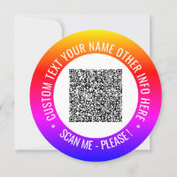 Votre code QR et votre texte personnalisé Cartes p
