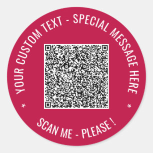 Votre code QR - Stickers Cadeaux texte et couleur 