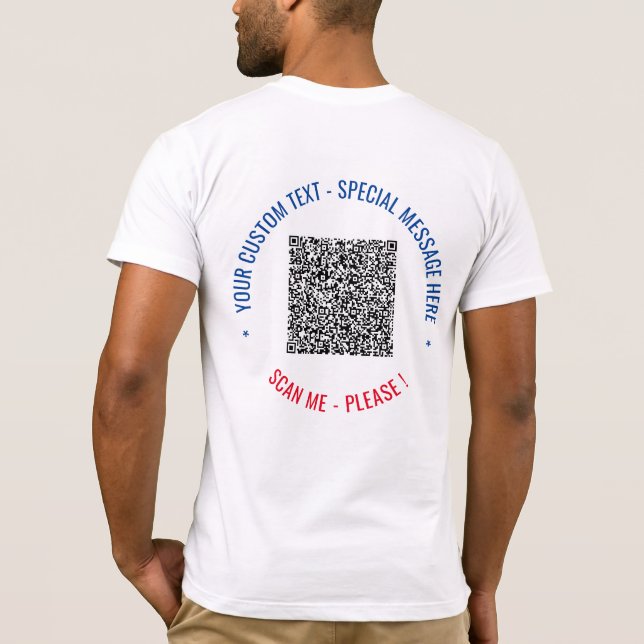 Votre code QR Texte personnalisé Funny T-Shirt Mod (Dos)