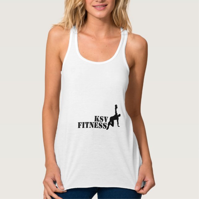 Votre Débardeur racerback Slim Fit féminin sur mes (Devant)