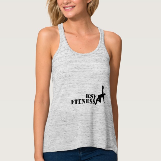 Votre Débardeur racerback Slim Fit féminin sur mes (Devant)
