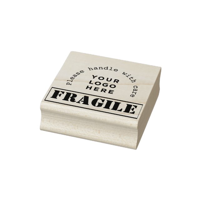 Votre entreprise Logo Fragile expédition tampon en (Tampon)