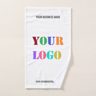 Votre entreprise Logo Texte personnalisé Serviette