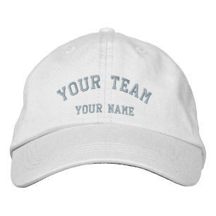 Votre équipe Brodé Blanc/Bébé Bleu Casquette Modèl
