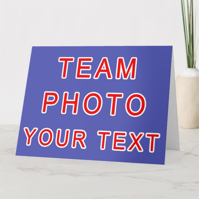 Votre ÉQUIPE PHOTO et MESSAGE Merci Cartes d'entra (Devant)