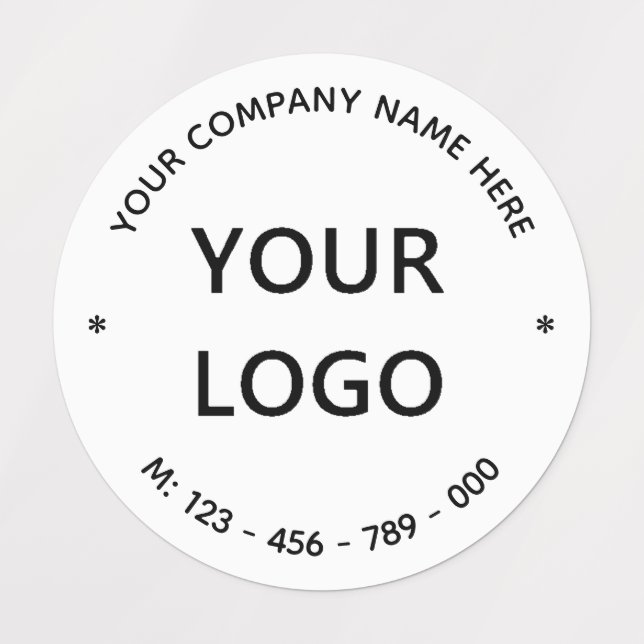 Votre Étiquette de logo d'entreprise Exemple de te (Design 1)