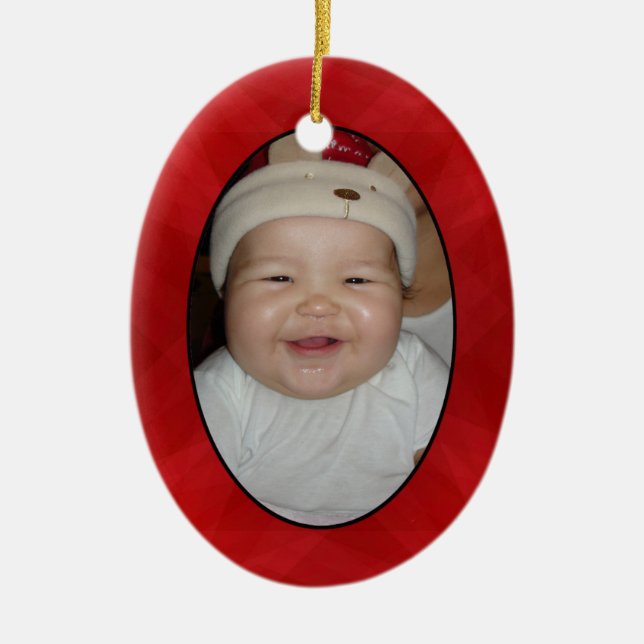 Votre étiquette et ornement de cadeau de photo (Devant)