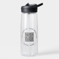 Votre exemple de bouteille d'eau avec code QR Text