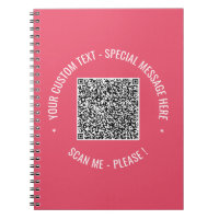 Votre exemple de cahier de code QR et de texte per