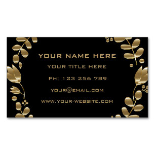 Votre exemple de carte de visite magnétique noire 
