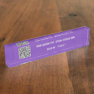 Votre exemple de plaque de bureau avec texte perso