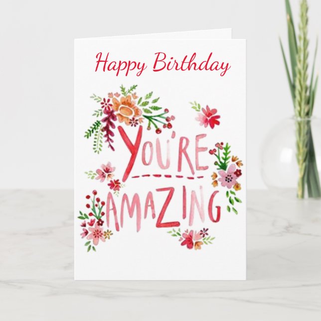 **VOTRE EXTRAORDINAIRE ET HEUREUSE BIRTHDA** Carte (Devant)