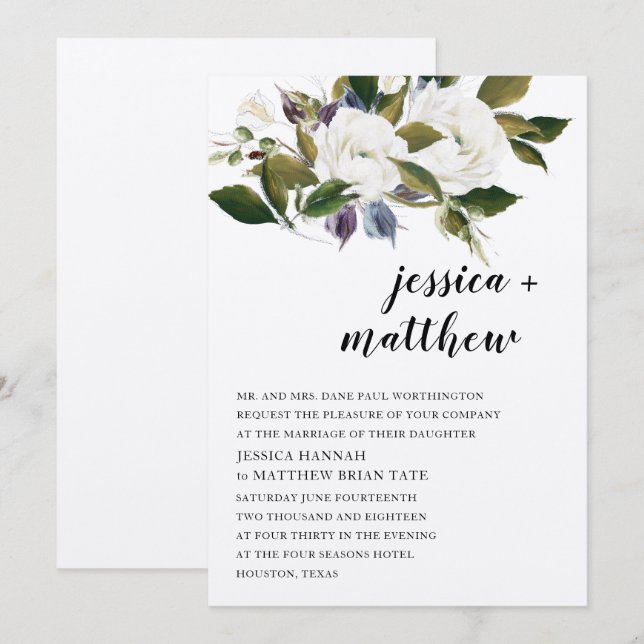 Votre Faire-part de mariage réel (Devant / Derrière)
