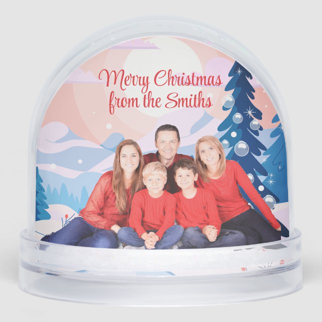 Votre famille dans un paysage de Noël (Avant)