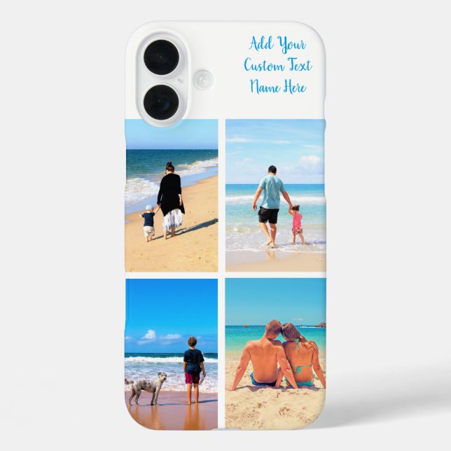 Votre famille Photo Collage coque iphone Texte per (Verso)