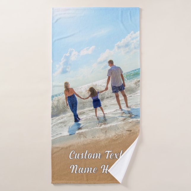 Votre Famille Photo Serviette de bain Ensemble de  (Serviette de bain)
