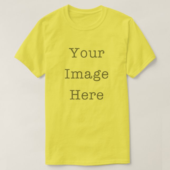 Votre image ici T-shirt jaune personnalisable (Design devant)