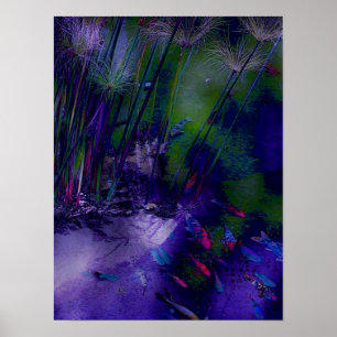 Votre impression sur toile d'étang à carpes koï fa