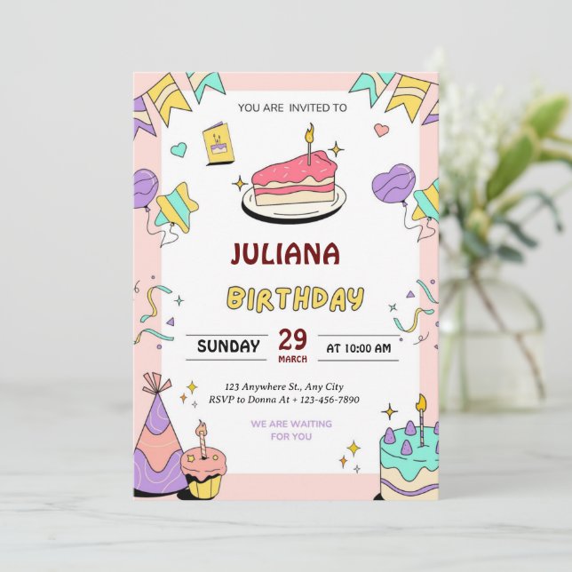 Votre Invitation Personnalisée Anniversaire Destin (Debout devant)