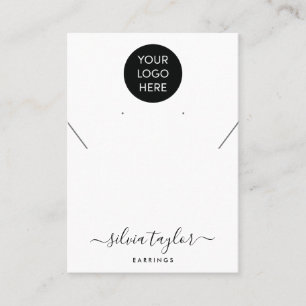 Votre logo bijoux collier d'oreille carte d'affich