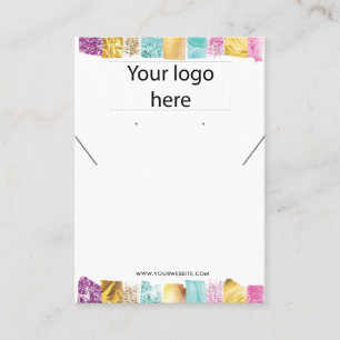 Votre logo bijoux collier d'oreille carte d'affich