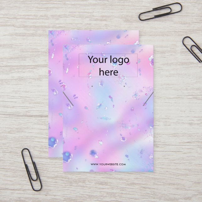 Votre logo bijoux collier d'oreille carte d'affich (Devant/Arrière en situation)