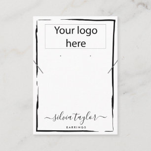Votre logo bijoux collier d'oreille carte d'affich