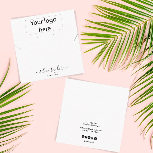 Votre logo bijoux collier d'oreille carte d'affich (Créateur téléchargé)