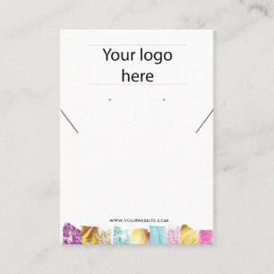 Votre logo bijoux collier d'oreille carte d'affich