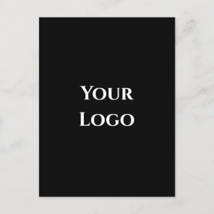 Votre logo blanc modèle noir simple carte de desig