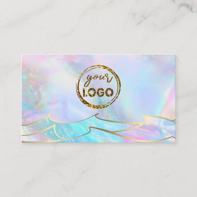 votre logo carte de visite de conception d'ondes o (Devant)