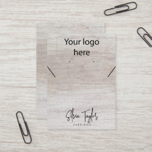Votre Logo Collier en bois Écouteur Carte d'affich