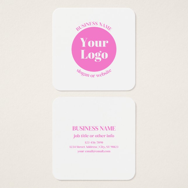 Votre logo d'entreprise et votre Modèle de texte m (Devant & derrière)