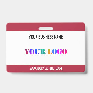 Votre logo d'entreprise Texte personnalisé Badge d