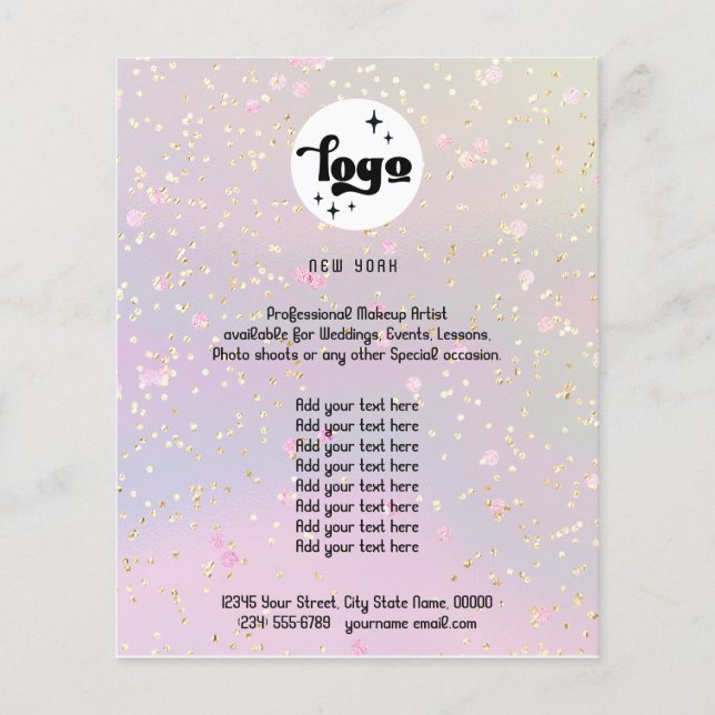 votre logo fausse parties scintillant prospectus (Devant)