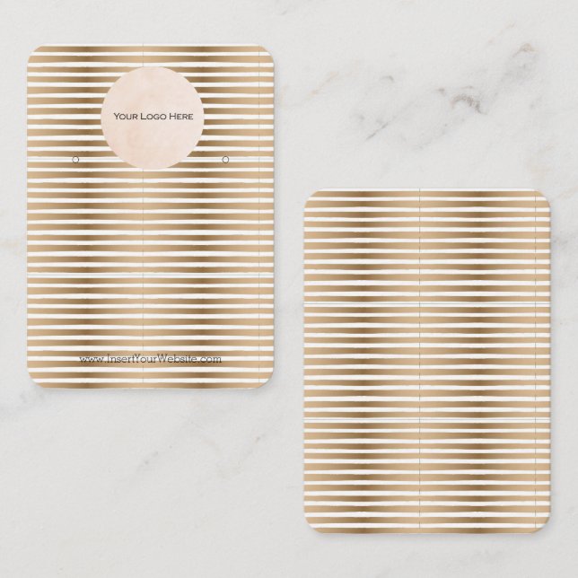 Votre Logo Gold Strip Écouter la carte d'affichage (Devant / Derrière)