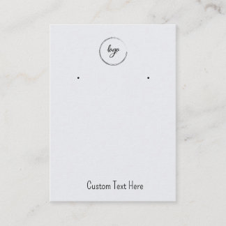 Votre logo Gris Boucles d'oreilles simples Cartes
