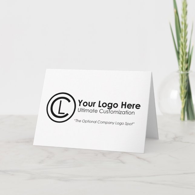 Votre logo ici Carte de voeux simple et personnali (Devant)