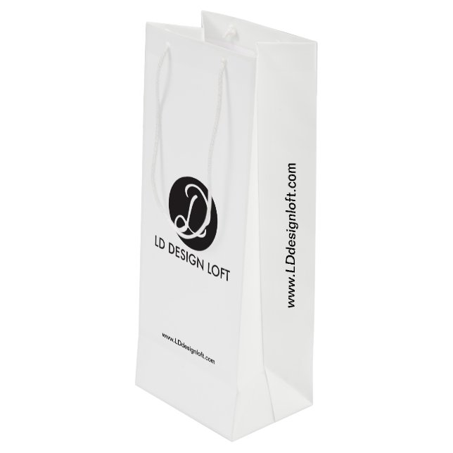 Votre logo ici et site Web Sac de vin d'entreprise (Dos Angle)
